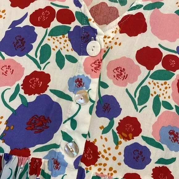 Petal & Pup Keats Floral Babydoll Mini Shirt Dress size S/M - Picture 7 of 10